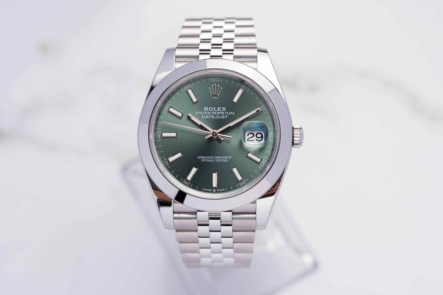 Rolex Datejust 41 Uhr - 126300 - Mintgrün - Full-Set