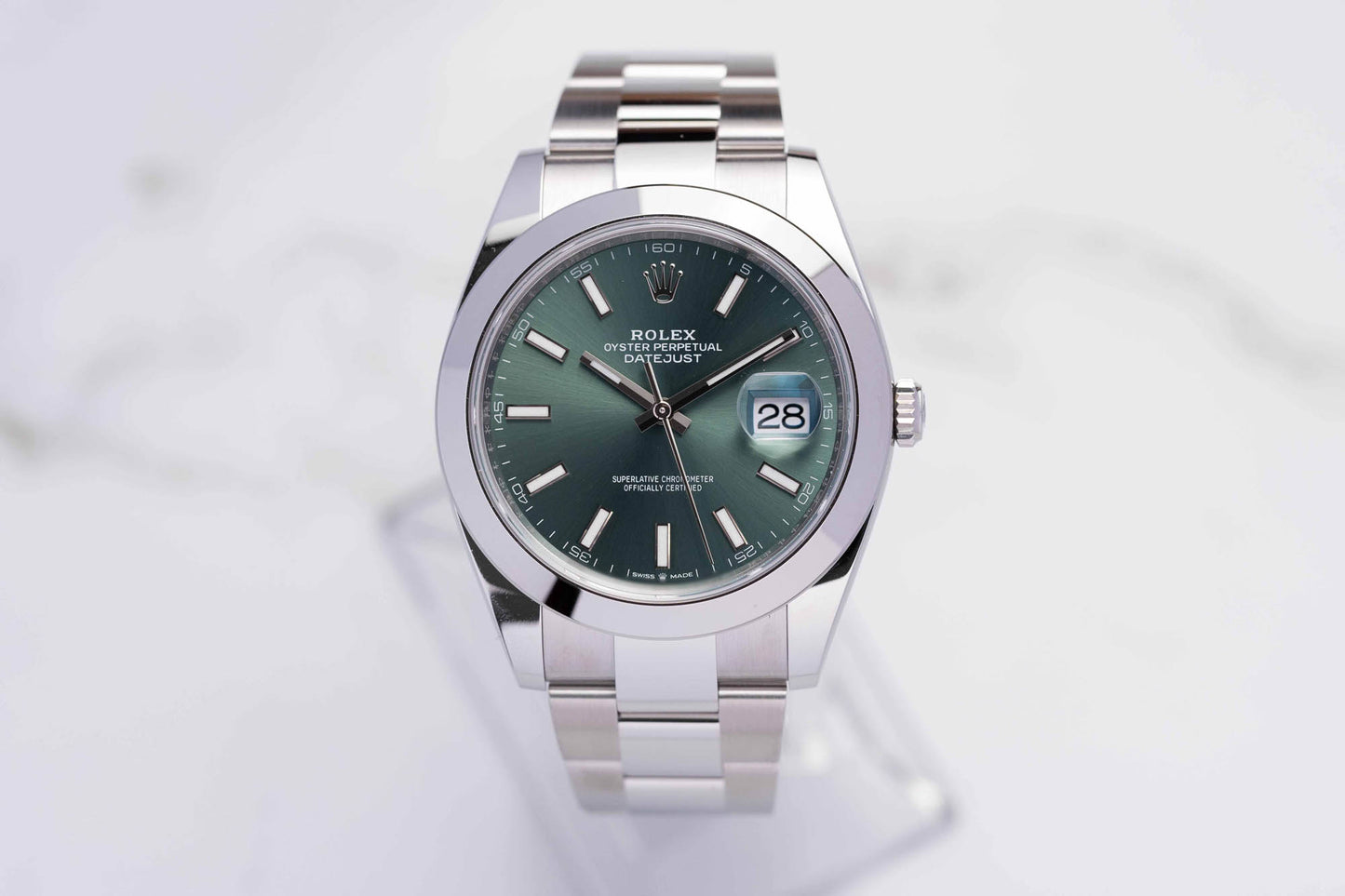 Rolex Datejust 41 Uhr - 126300 - Mintgrün - Full-Set