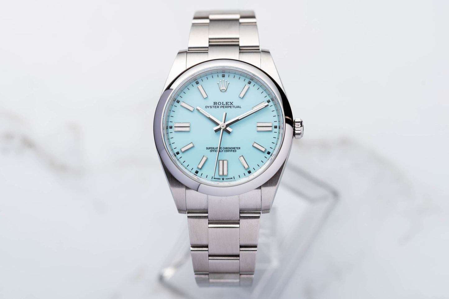 Rolex Oyster Perpetual 41mm TIFFANY exzellenter Zustand Full-Set