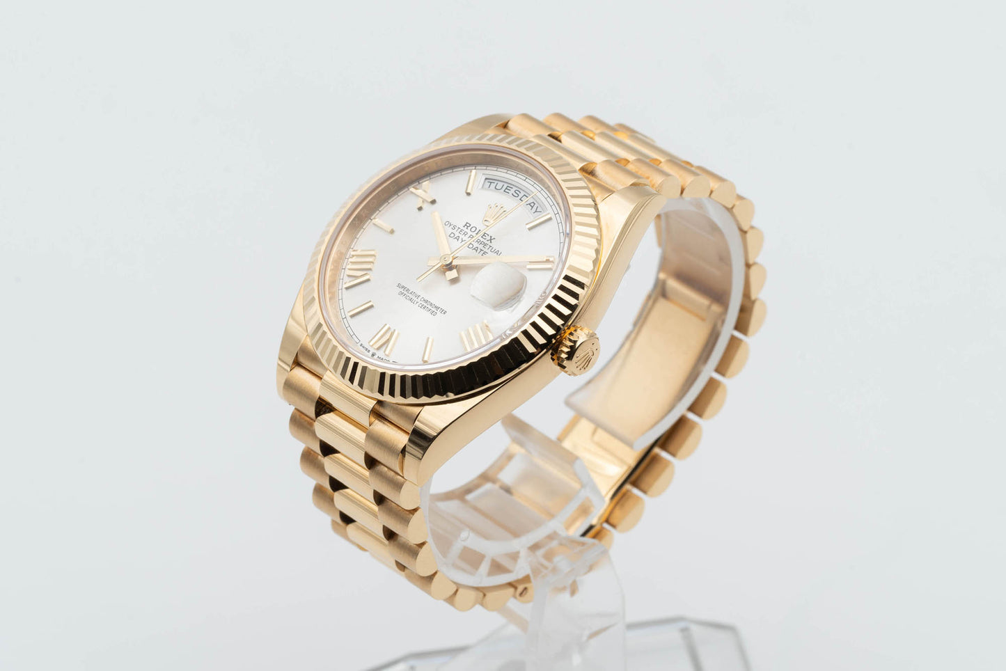 Rolex Day-Date 40 Uhr - 228238 - Silber römisch - Full-Set