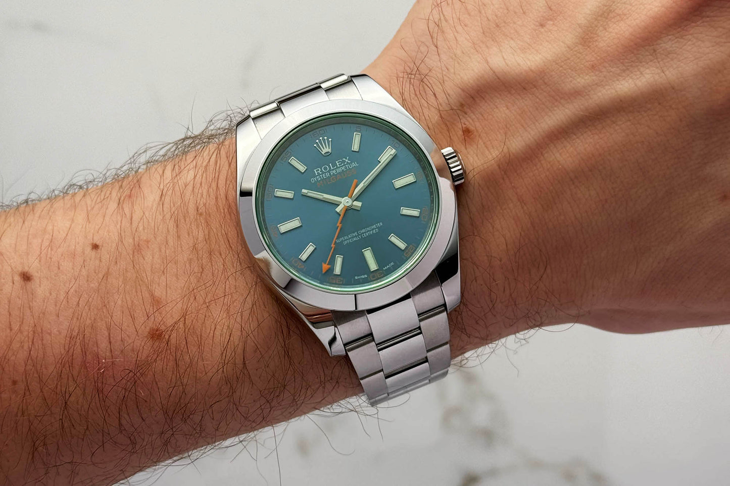 Rolex Milgauss 116400GV blue - neuwertig + Full-Set