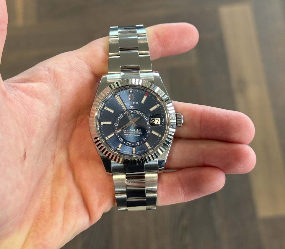 Rolex Sky-Dweller blau Uhr - 326934 - Full-Set