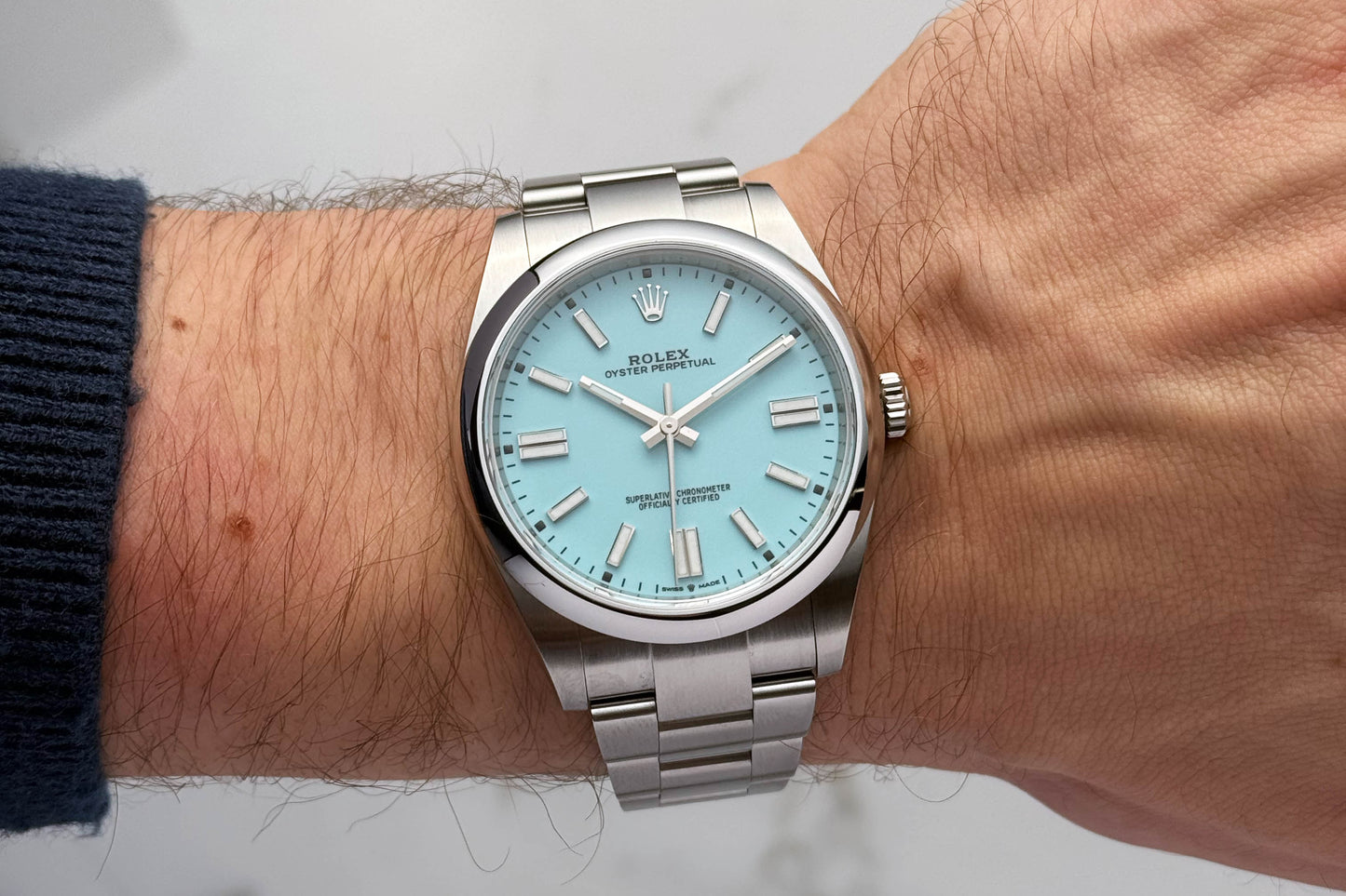 Rolex Oyster Perpetual 41mm TIFFANY exzellenter Zustand Full-Set