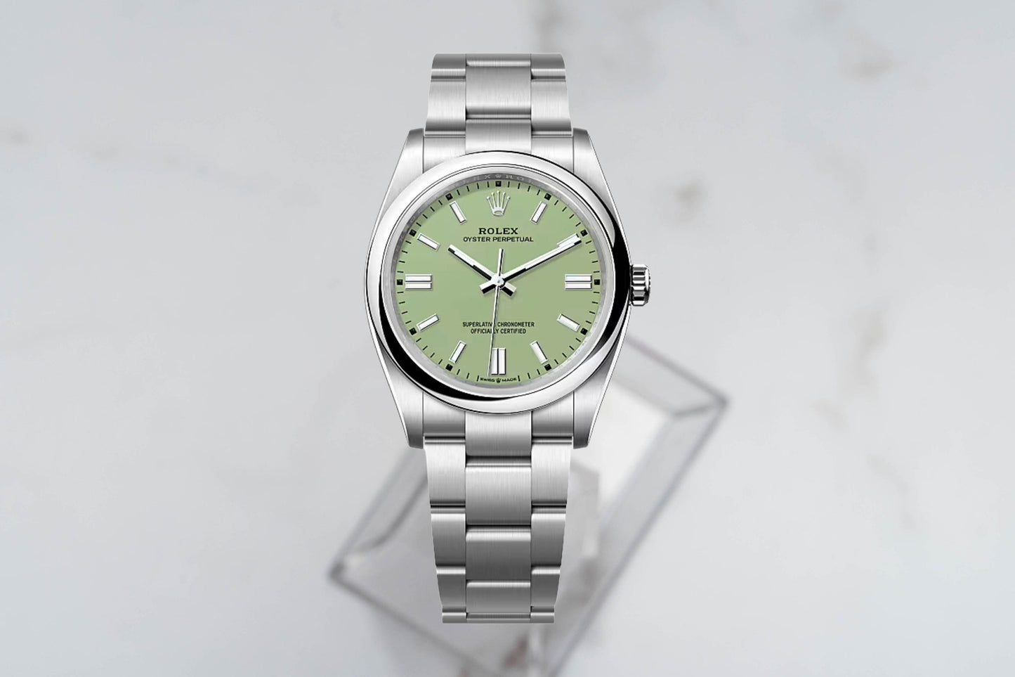 Rolex Oyster Perpetual 36 Pistachio - 126000 - Full-Set