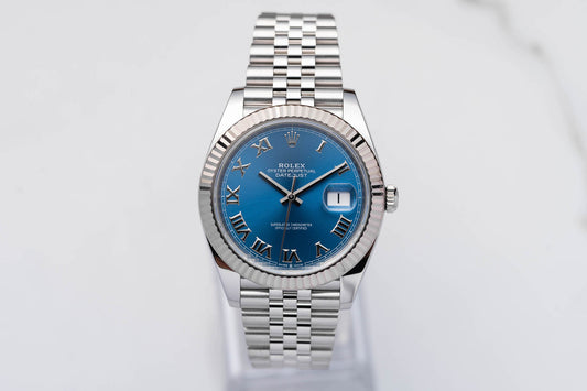Rolex-Datejust Uhr - azzurro-blau römisch - 126334-0026 - Full-Set