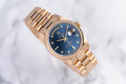 Rolex Day-Date 18238 blue Diamond dial FACTORY