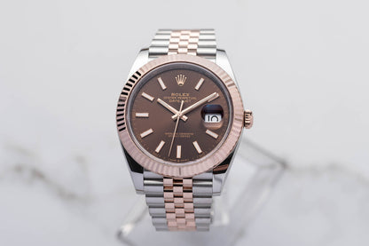 Rolex Datejust 126331 choco-Dial LIKE-NEW Full-Set