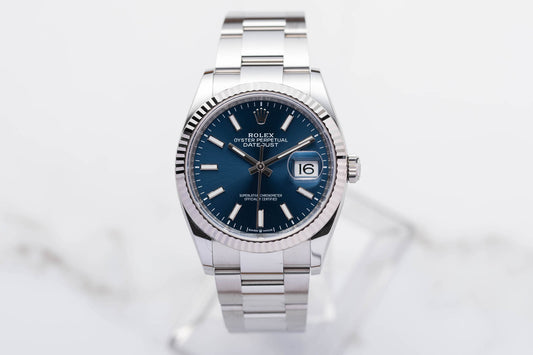 Rolex Datejust 36 blaues Blatt 2023 LIKE-NEW Full-Set