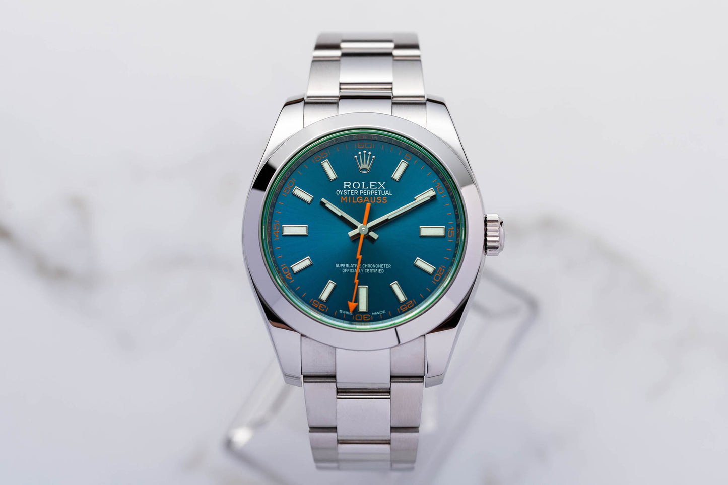 Rolex Milgauss 116400GV blue - neuwertig + Full-Set