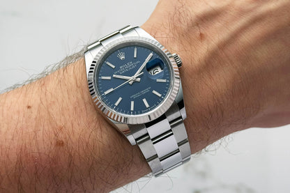 Rolex Datejust 36 blaues Blatt 2023 LIKE-NEW Full-Set