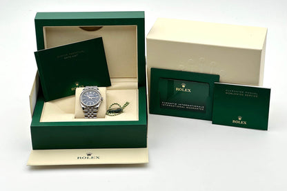 Rolex Datejust 36 Motif Dial BLUE - Full-Set 2021